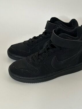 Nike Kids Black High-Top Strap Sneakers